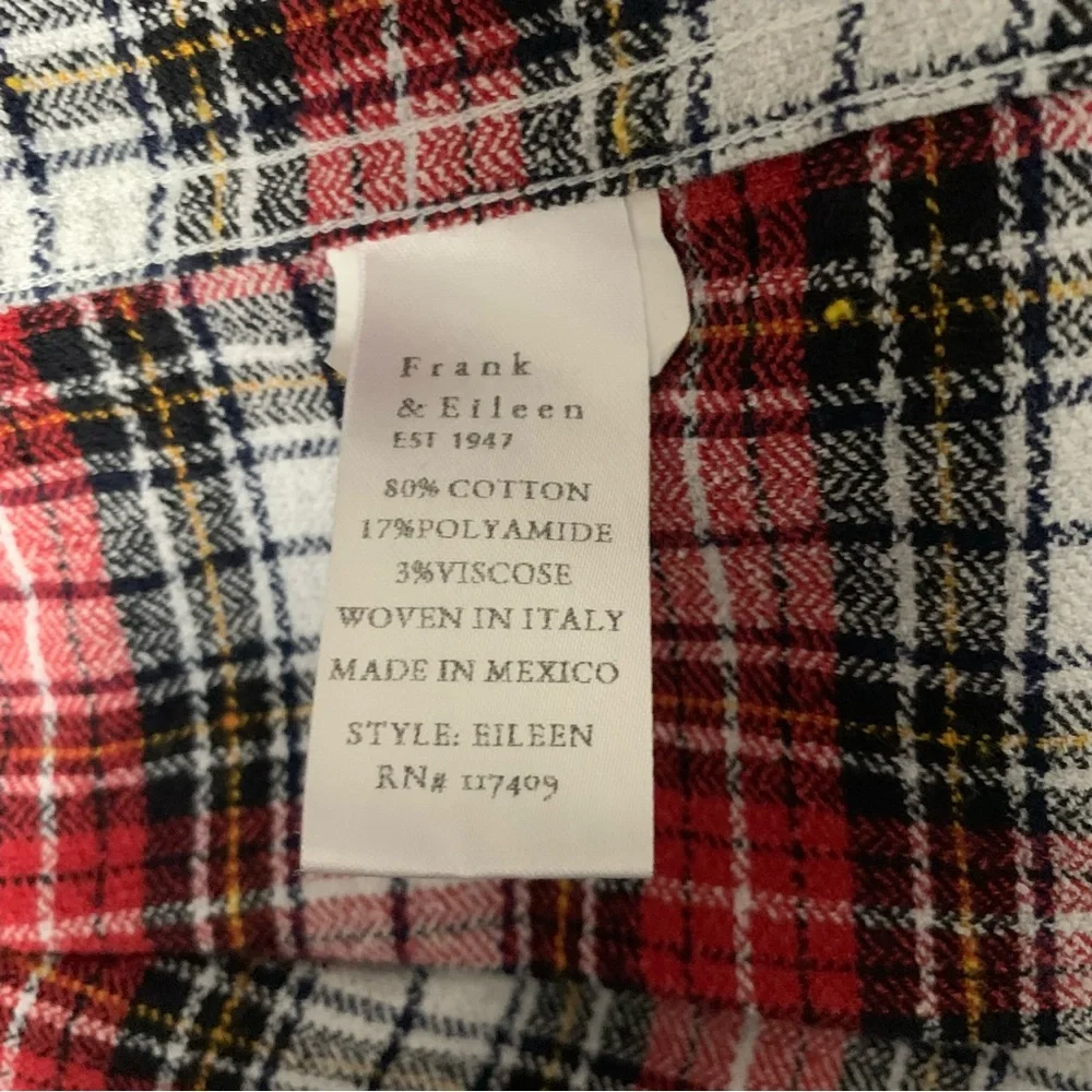 Frank and Eileen Shirt Top Women S Plaid Relaxed Button Up Preppy Italian Eileen - Picture 15 of 16